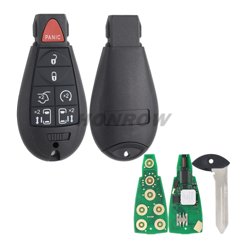 For Chrysler Aftermarket  4+1Button Keyless Go remote key 433mhz  PCF7945 chip IYZ-C01C FCCID: 68070394AJ