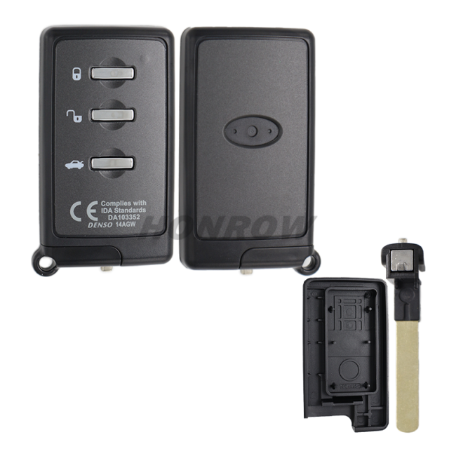 For Subaru 3 button remote key shell with blade