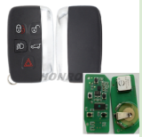 For Landrover 4+1 button smart key with Keyless Go with ID49 chip and 433Mhz (No Logo) can change ID