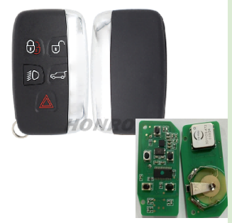 For Landrover 4+1 button smart key with Keyless Go with ID49 chip and 433Mhz (No Logo) can change ID