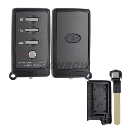 For Subaru 3+1 button remote key shell with blade