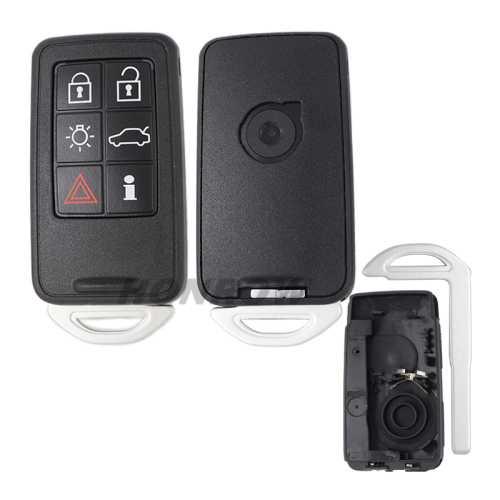 For Vol 6 button  remote key blank with one battery clamp