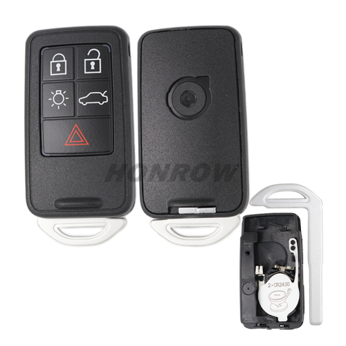 For Vol 5 button remote key shell with 2 parts battery clamp