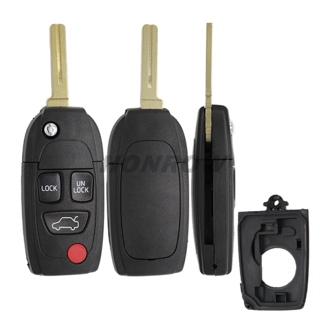 For Vol 3+1 button flip remote key shell