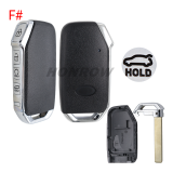 For Ki 3/4 button remote key blank without battery holder, buttons on the side，please choose the button type.