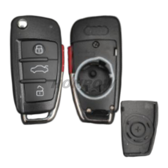 For Audi 3+1 button remote key blank