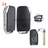 For Ki 3/4 button remote key blank without battery holder, buttons on the side，please choose the button type.