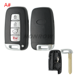 For KIA 4 button remote key blank