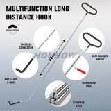 26PCS Car Tool Kit with Pin Puller, Puller Hook, Air Wedge & Magnetic Pickup Tool with Flashlight