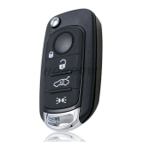 For Fiat Egea 500X tipo 4 button Flip remote key Megamos  AES MQB48 chip 433mhz SIP22 blade
