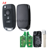 For Fiat Egea 500X tipo 4 button Flip remote key Megamos  AES MQB48 chip 433mhz SIP22 blade