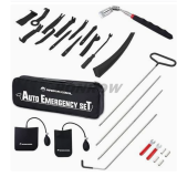 26PCS Car Tool Kit with Pin Puller, Puller Hook, Air Wedge & Magnetic Pickup Tool with Flashlight
