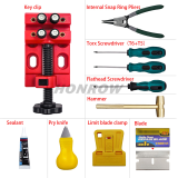 The Vtool key cutting kits offer a standardized, fast, and safe way to remove the shells of vw, Audi, and Porsche 5C/5D keys, it enabling the extraction of the key board forreading and writing. Thus significantly reduces the risk of damaging the key shells