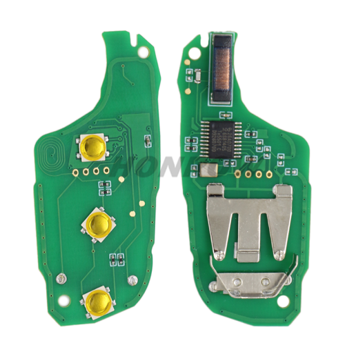 For Peugeot 3 button remote keys chip PCF 7941(TITAG2) 46 chip with HU83 blade 434MHZ HELLA 5FA010 353-20 CMIIT ID:2013DJ0113   9807343377 00