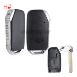 For Ki 3/4 button remote key blank without battery holder, buttons on the side，please choose the button type.