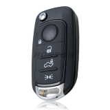 For Fiat Egea 500X tipo 4 button Flip remote key Megamos  AES MQB48 chip 433mhz SIP22 blade