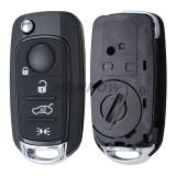 For Fiat Egea 500X tipo 4 button Flip remote key Megamos  AES MQB48 chip 433mhz SIP22 blade