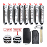 For Ki 3/4 button remote key blank without battery holder, buttons on the side，please choose the button type.