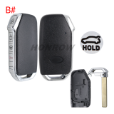 For Ki 3/4 button remote key blank without battery holder, buttons on the side，please choose the button type.