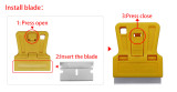 The Vtool key cutting kits offer a standardized, fast, and safe way to remove the shells of vw, Audi, and Porsche 5C/5D keys, it enabling the extraction of the key board forreading and writing. Thus significantly reduces the risk of damaging the key shells