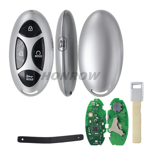 For Hyundai Kona 2024-2025 4+1 Buttons Smart Key with 433.92MHz FSK NCF29AxMTT / HITAG AES / 4A Chip FCC ID: TQ8-FOB-4F61M43 P/N: 95440-BE010