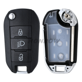 For Peugeot 3 button remote keys chip PCF 7941(TITAG2) 46 chip with HU83 blade 434MHZ HELLA 5FA010 353-20 CMIIT ID:2013DJ0113   9807343377 00