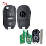 For Peugeot 3 button remote keys chip PCF 7941(TITAG2) 46 chip with HU83 blade 434MHZ HELLA 5FA010 353-20 CMIIT ID:2013DJ0113   9807343377 00