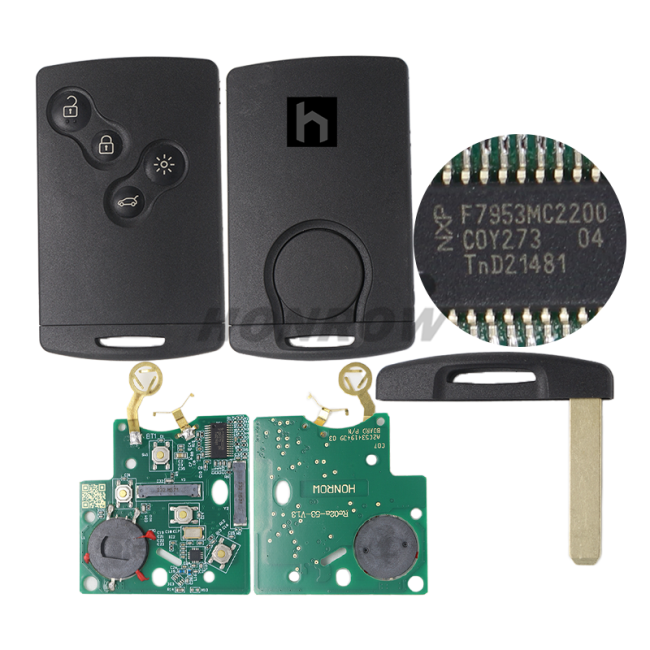 After Market For Renault Koleos &for Clio keyless Remote key With PCF7953 Hitag AES Chip 433.9Mhz