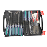 HUK Door Panel Removal Tool Kit, Lock Faceplate Dismantle Pliers & Steel Ruler Set for Anti-theft Safe, Professional Locksmith Tool