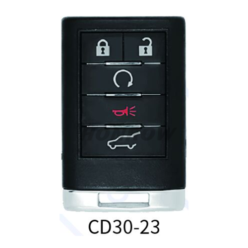 Lonsdor smart key For Cadillac CD30-23 4+1 button smart key Support ID46 ID49 ID4A chip,Frequency 315/433.92Mhz
