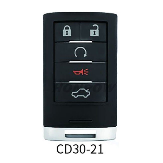 Lonsdor smart key For Cadillac CD30-21 4+1 button smart key Support ID46 ID49 ID4A chip,Frequency 315/433.92Mhz