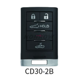 Lonsdor smart key For Cadillac CD30-2B 4+1 button smart key Support ID46 ID49 ID4A chip,Frequency 315/433.92Mhz