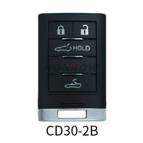 Lonsdor smart key For Cadillac CD30-2B 4+1 button smart key Support ID46 ID49 ID4A chip,Frequency 315/433.92Mhz
