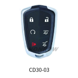 Lonsdor smart key For Cadillac CD30-03 5+1 button smart key Support ID46 ID49 ID4A chip,Frequency 315/433.92Mhz