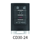 Lonsdor smart key For Cadillac CD30-24 4+1 button smart key Support ID46 ID49 ID4A chip,Frequency 315/433.92Mhz