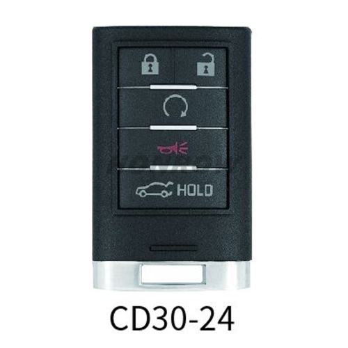 Lonsdor smart key For Cadillac CD30-24 4+1 button smart key Support ID46 ID49 ID4A chip,Frequency 315/433.92Mhz