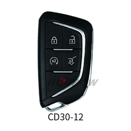 Lonsdor smart key For Cadillac CD30-12 4+1 button smart key Support ID46 ID49 ID4A chip,Frequency 315/433.92Mhz
