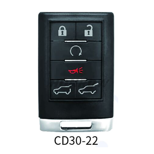 Lonsdor smart key For Cadillac CD30-22 5+1 button smart key Support ID46 ID49 ID4A chip,Frequency 315/433.92Mhz