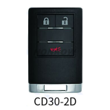 Lonsdor smart key For Cadillac CD30-2D 2+1 button smart key Support ID46 ID49 ID4A chip,Frequency 315/433.92Mhz