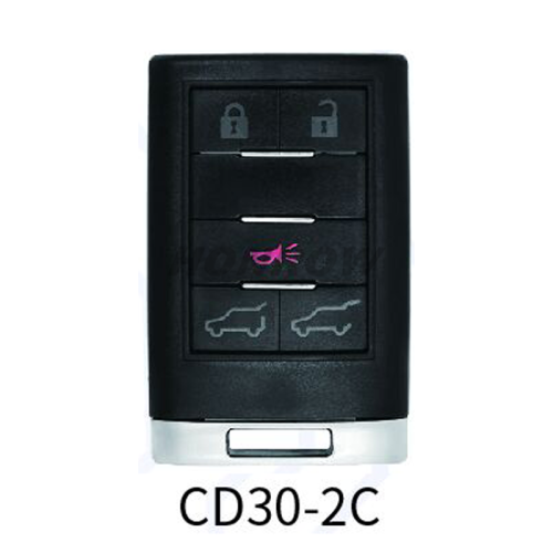 Lonsdor smart key For Cadillac CD30-2C 4+1 button smart key Support ID46 ID49 ID4A chip,Frequency 315/433.92Mhz
