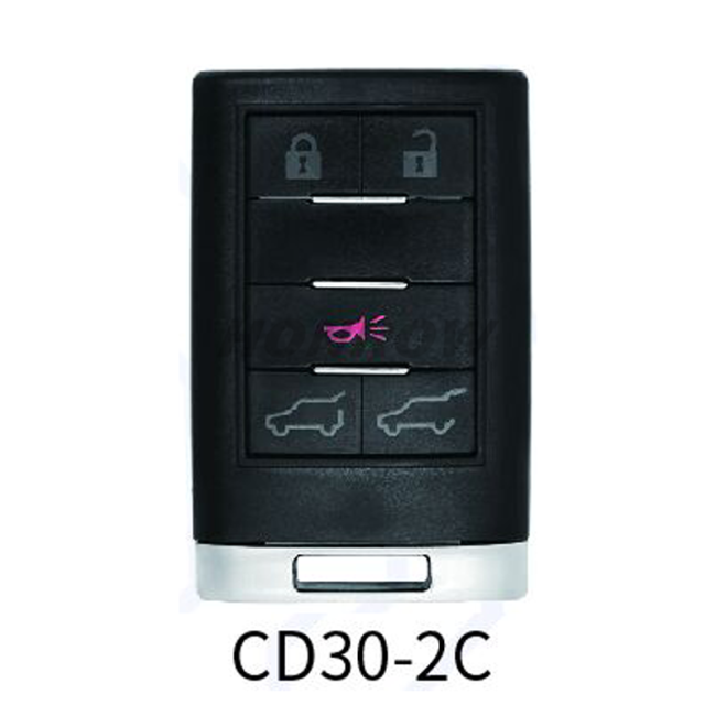 Lonsdor smart key For Cadillac CD30-2C 4+1 button smart key Support ID46 ID49 ID4A chip,Frequency 315/433.92Mhz