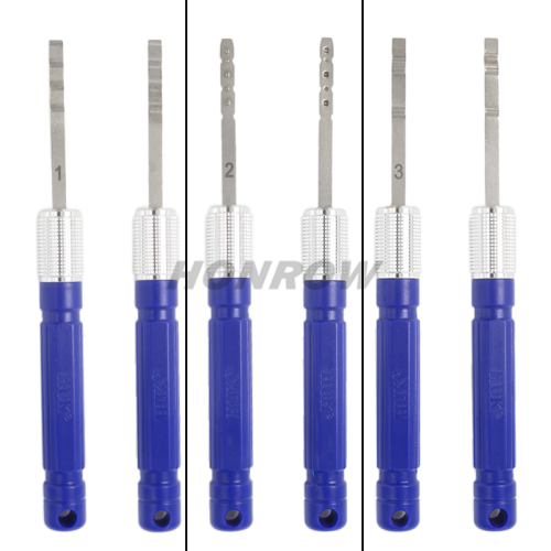 HUK Civil Stainless Steel Tool 11 Pieces Canvas Bag, Hundred Cities Dot Lock Wave Hook Set Zipper Set for Locksmith Supplies