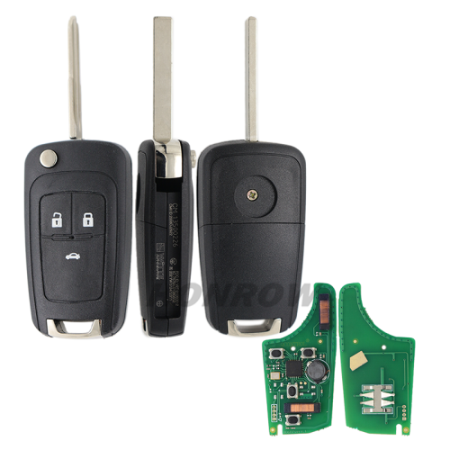 For Chevrolet 3 Button Keyless remote key with 433mhz 46E PCF7952E/NCF297xETT HITAG2 Extended Chip