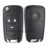 For Chevrolet 3+1 Button Keyless remote key with 433mhz 46E PCF7952E/NCF297xETT Chip