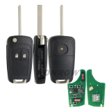 For Chevrolet 2 Button Keyless remote key with 433mhz 46E PCF7952E/NCF297xETT HITAG2 Extended Chip