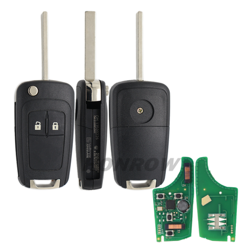 For Chevrolet 2 Button Keyless remote key with 433mhz 46E PCF7952E/NCF297xETT HITAG2 Extended Chip