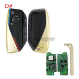 For BMW U-chassis 4 button Keyless-Go Remote Key with 434MHz ID49 chip with UWB function FCC:IYZBK1 For BMW X1 X2 5 7 Series U Model BDC2 BDC3 2022-2024
