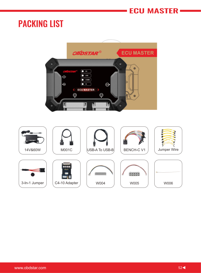 OBDSTAR ECU MASTER ECU Flasher  HD ECM/TCM/BCM Cloning