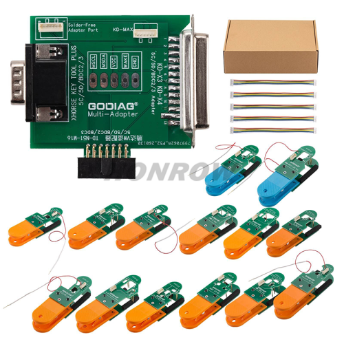 GODIAG BDC2 BDC3 14-in-1 Adapter Kit BDC3 VAG 5C/ 5D 14 in 1 Clip Adapters For reading original key data to add a spare key.