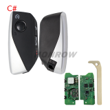 For BMW U-chassis 4 button Keyless-Go Remote Key with 434MHz ID49 chip with UWB function FCC:IYZBK1 For BMW X1 X2 5 7 Series U Model BDC2 BDC3 2022-2024